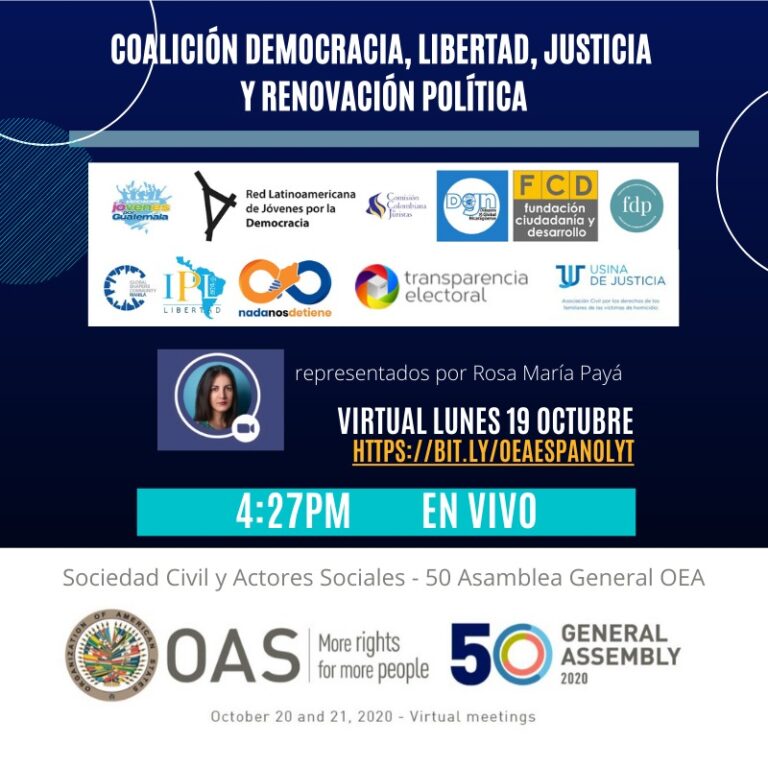 Usina de Justicia participó en la 50° Asamblea General de la Organización de los Estados Americanos proponiendo una Convención Interamericana de Víctimas.