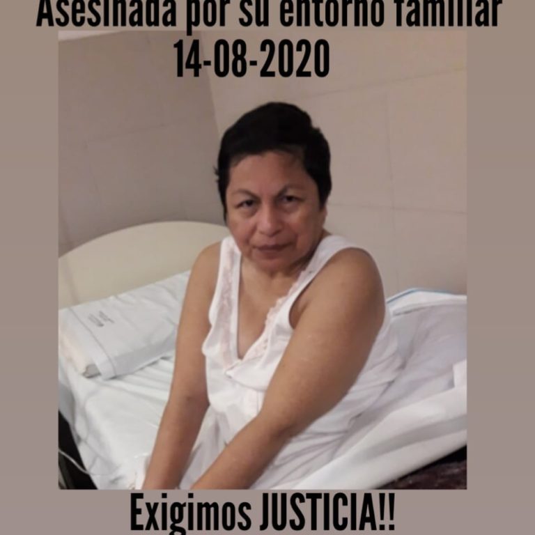 Usina de Justicia apoyó en el juicio por el asesinato de Ángela Chiapello (61) que fue asesinada y quemada en su casa de Quilmes.