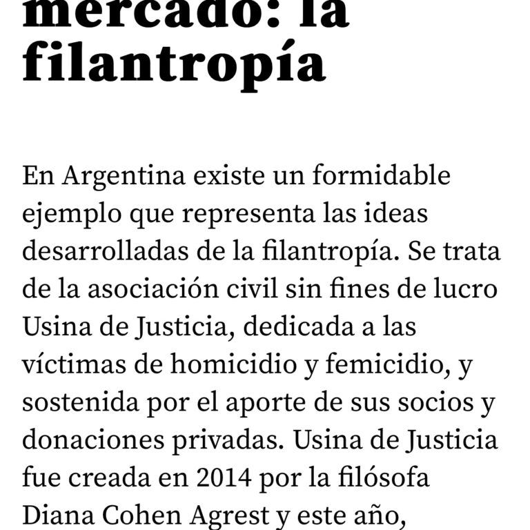 Ni el Estado ni el mercado: la filantropía