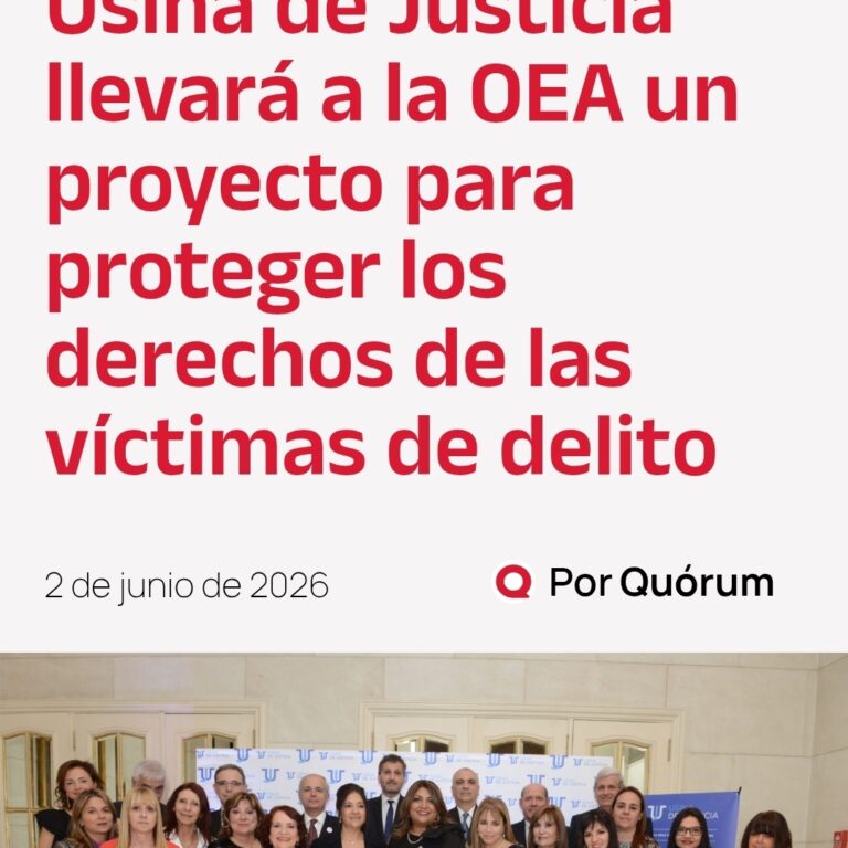 Usina de Justicia llevará a la OEA un proyecto histórico para proteger los derechos de las víctimas de delito