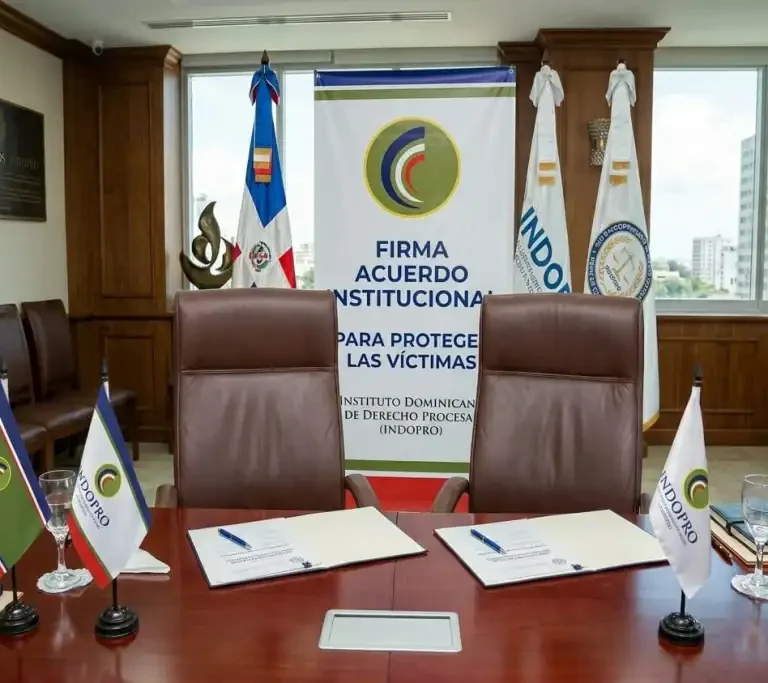 Usina de Justicia firma un convenio internacional con el Instituto Dominicano de Derecho Procesal para impulsar la protección de las víctimas